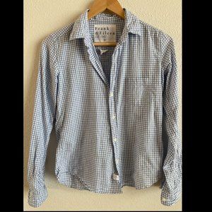 Frank and Eileen button down, blue and white gingham - Barry